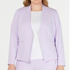CALVIN KLEIN Womens Jacket Blazer Purple Plus 18W